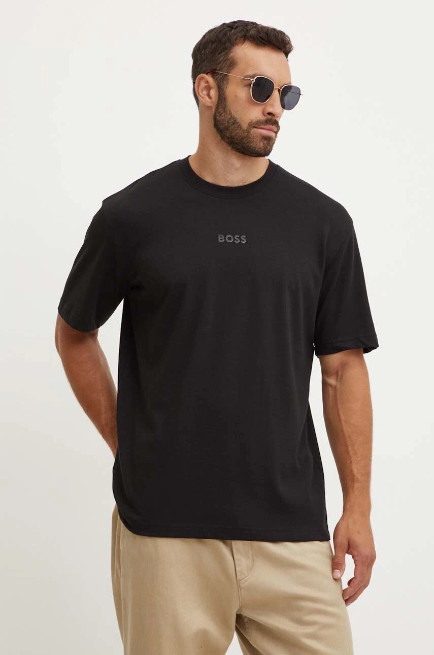 Tricou BOSS green pentru bărbați din bumbac tee 10 Tricou BOSS green pentru bărbați din bumbac tee 10