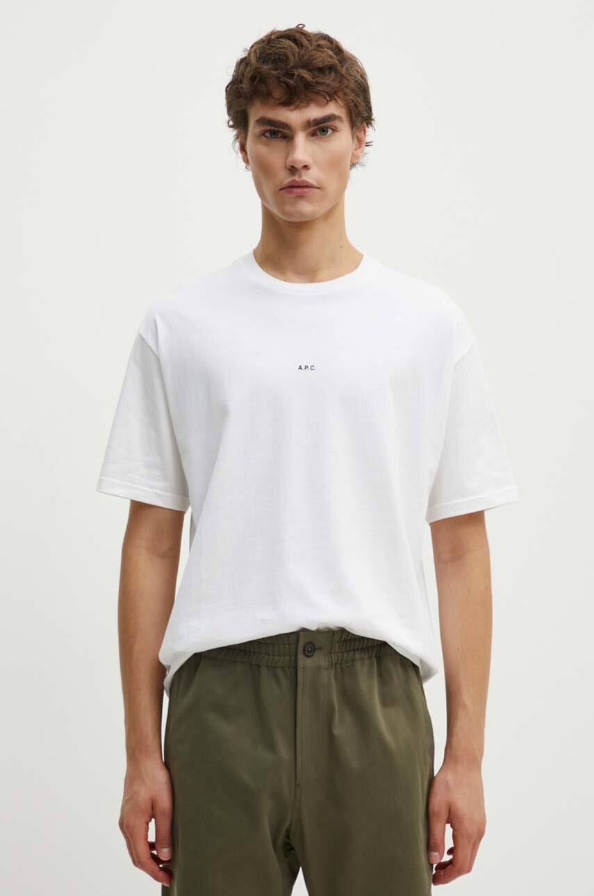 Tricou din bumbac a.p.c. boxy cu micro logo GOTS Tricou din bumbac a.p.c. boxy cu micro logo GOTS