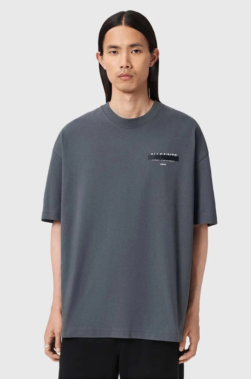 Tricou AllSaints din bumbac REDACT SS CREW Tricou AllSaints din bumbac REDACT SS CREW