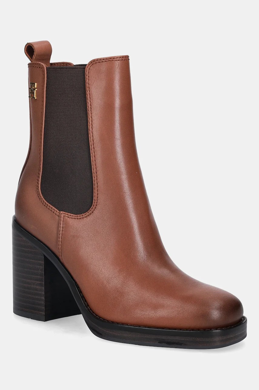 Cizme de piele tommy hilfiger SQUARE TOE CHELSEA HIGH BLOCK HL Cizme de piele tommy hilfiger SQUARE TOE CHELSEA HIGH BLOCK HL