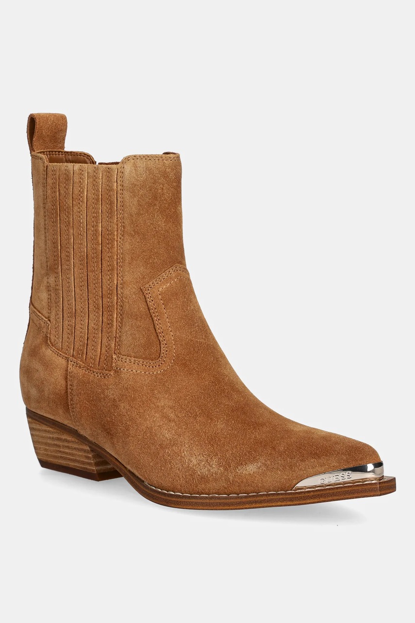 Guess cizme de cowboy din piele întoarsă LANNA2 Guess cizme de cowboy din piele întoarsă LANNA2