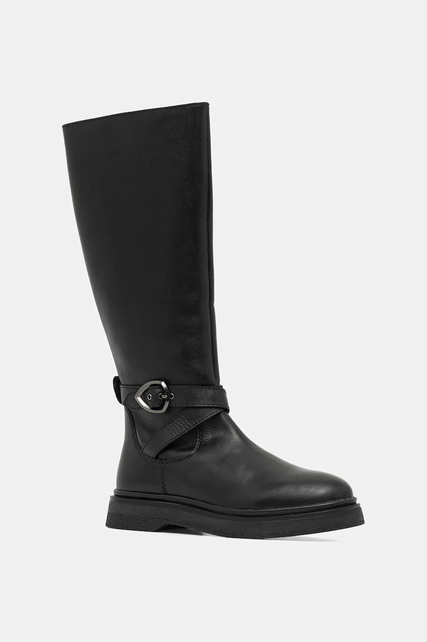 Ghete de piele HANNA, culoare albastră Ghete de piele HANNA, culoare albastră