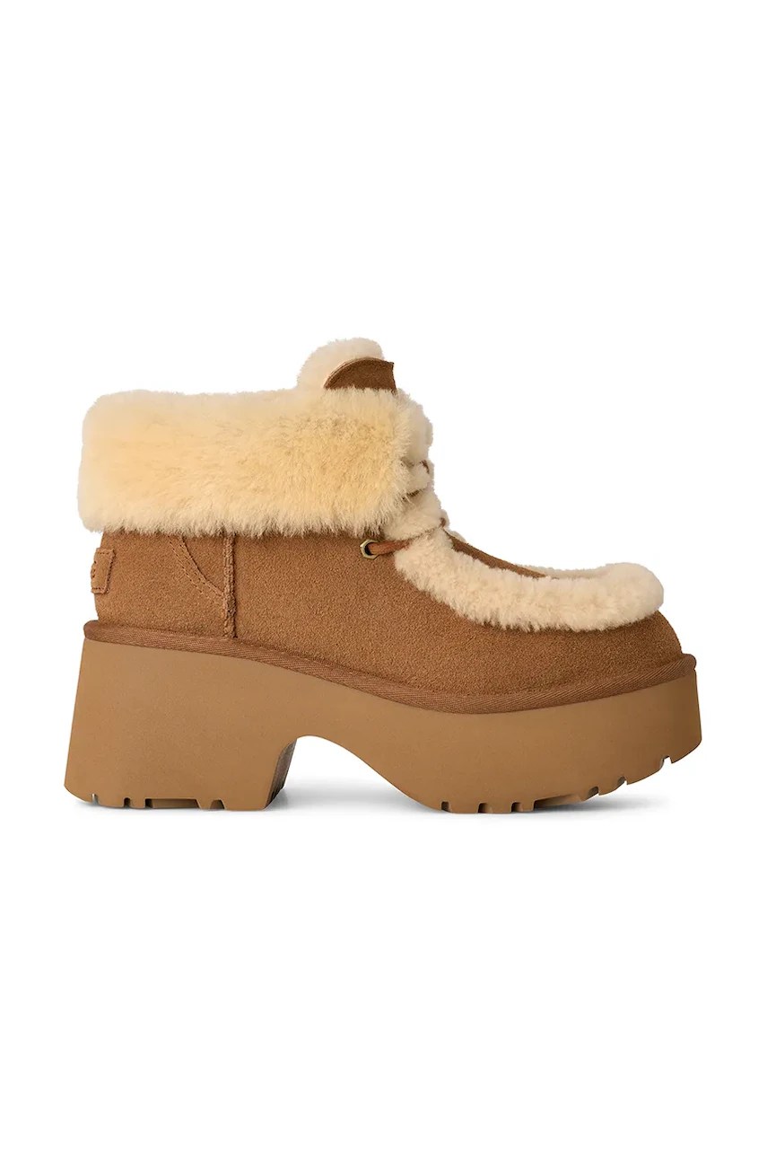 Cizme UGG Esmee Lace Up din piele întoarsă Cizme UGG Esmee Lace Up din piele întoarsă