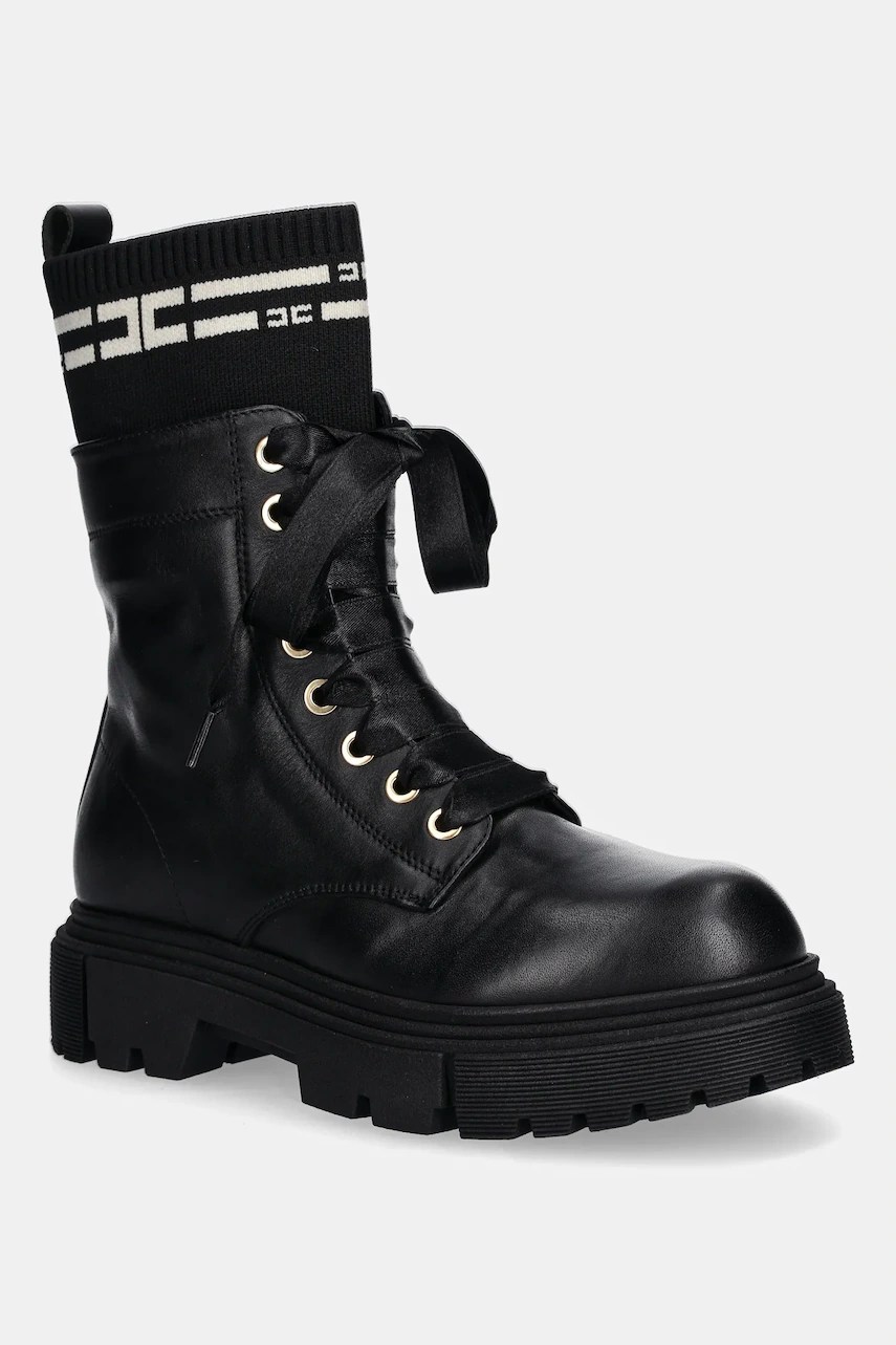 Bocanci din piele pentru copii elisabetta franchi Bocanci din piele pentru copii elisabetta franchi