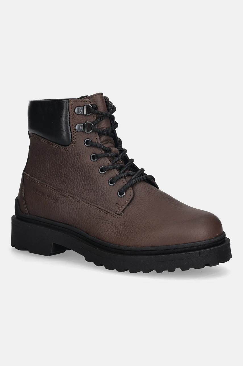 Pantofi bărbați tommy jeans TJM LACE UP BOOT LEATHER Pantofi bărbați tommy jeans TJM LACE UP BOOT LEATHER
