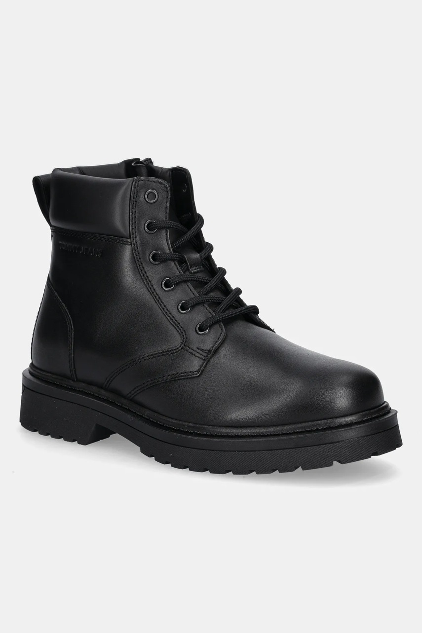 Cizme de iarnă din piele tommy jeans TJM LACE UP BOOT Cizme de iarnă din piele tommy jeans TJM LACE UP BOOT