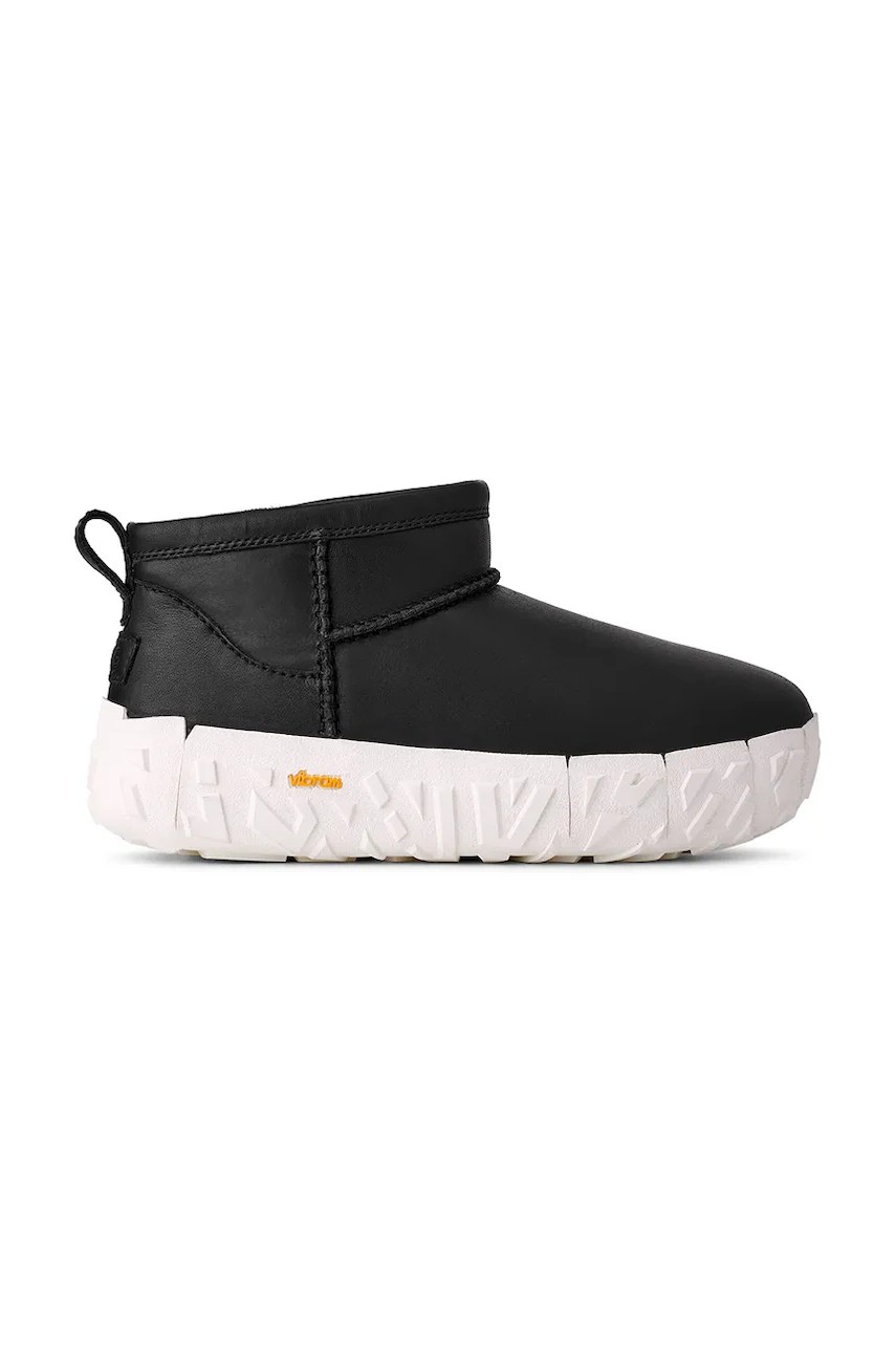 Cizme de zăpadă UGG Cl Ultra Mini Wrap din piele întoarsă Tech Noir Cizme de zăpadă UGG Cl Ultra Mini Wrap din piele întoarsă Tech Noir