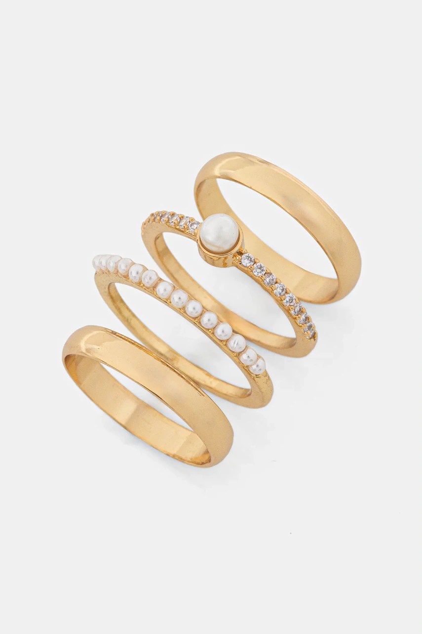 Inel aldo placat cu aur – set de 4 Inel aldo placat cu aur – set de 4