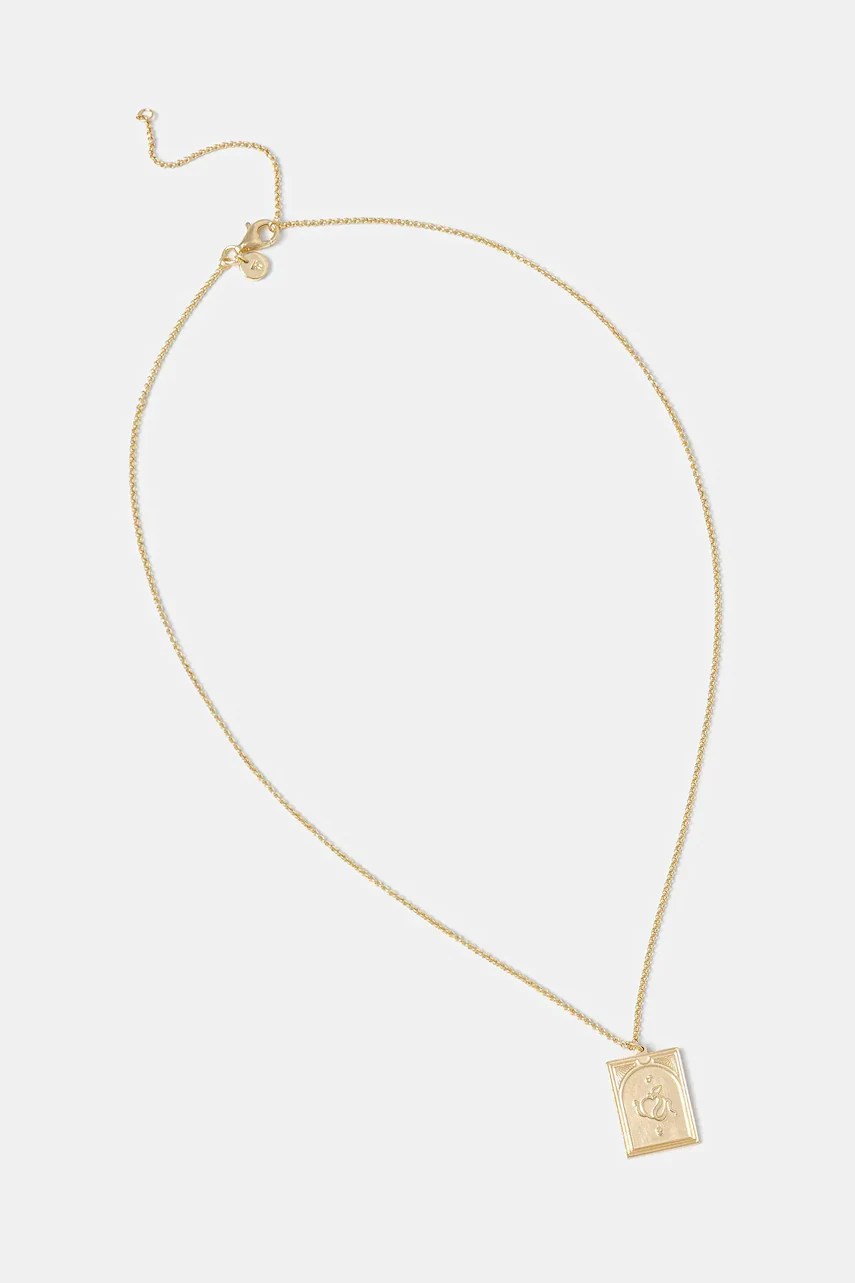 Colier tom wood din argint placat cu aur Tarot Lovers Pendant Gold Colier tom wood din argint placat cu aur Tarot Lovers Pendant Gold