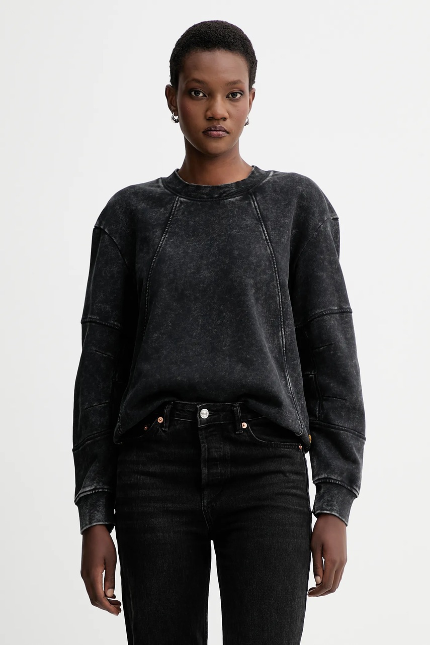 Hanorac g-star din bumbac cu mâneci 3D washed a line Hanorac g-star din bumbac cu mâneci 3D washed a line