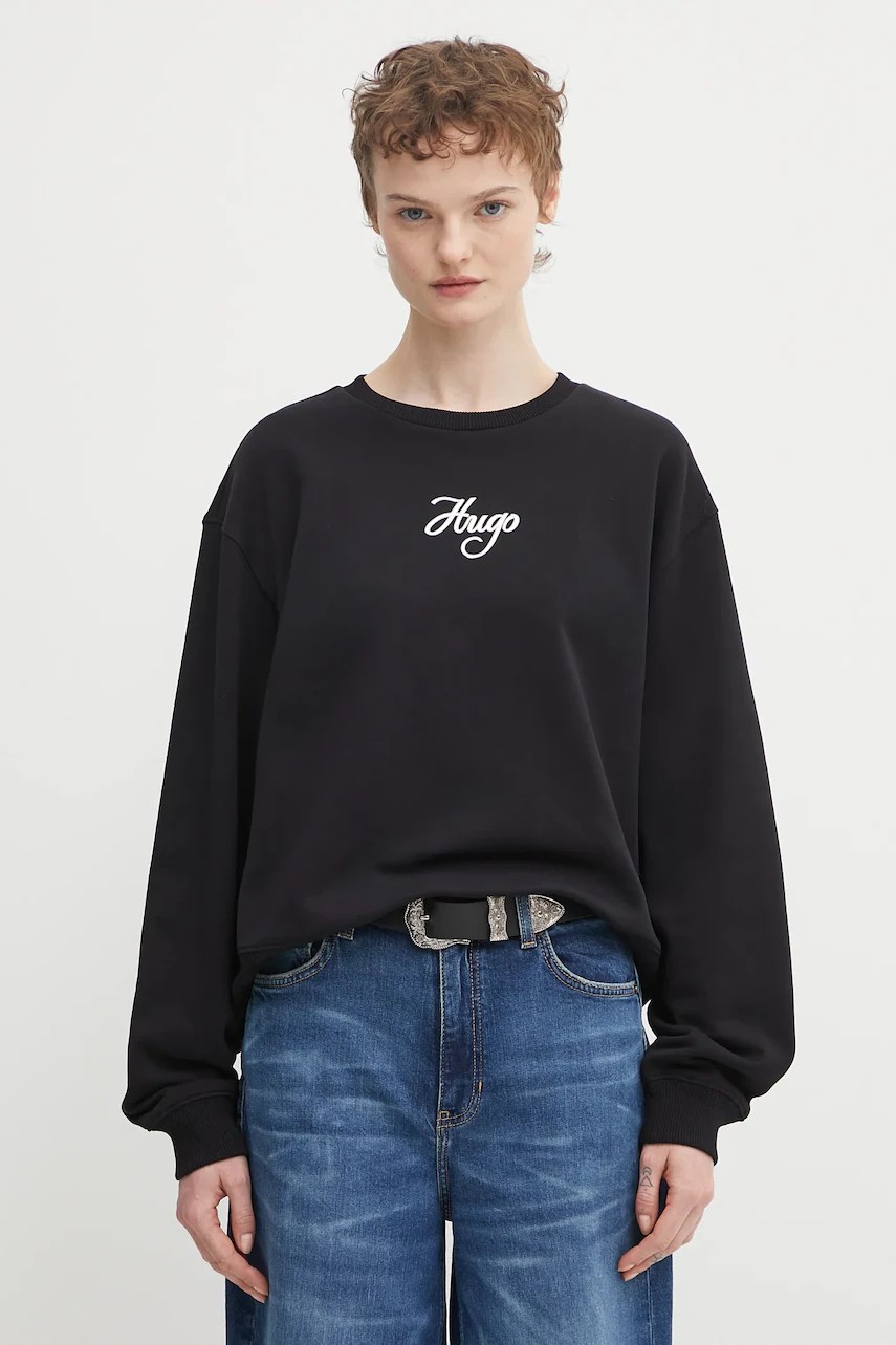 Hanorac de bumbac HUGO deroxina_6 Hanorac de bumbac HUGO deroxina_6