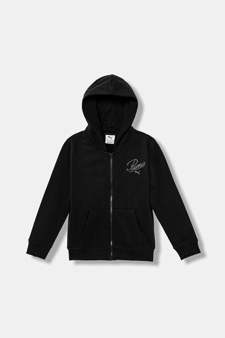 Puma bluză copii ESS SCRIPT full-zip hoodie FL g Puma bluză copii ESS SCRIPT full-zip hoodie FL g