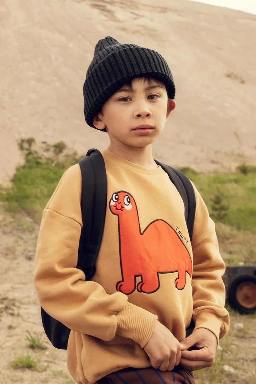 Hanorac de bumbac pentru copii Dino mini rodini Hanorac de bumbac pentru copii Dino mini rodini