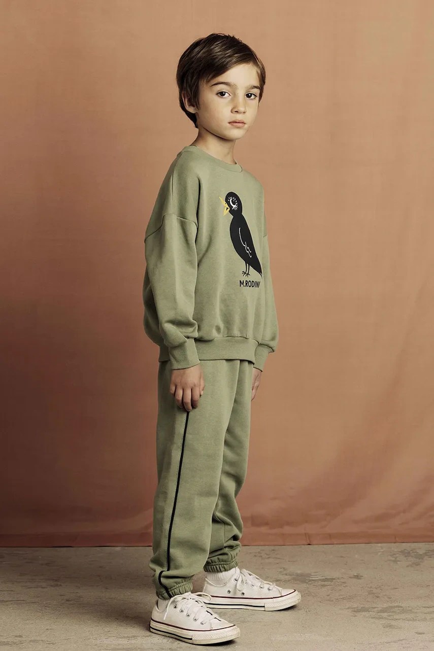 Hanorac pentru copii mini rodini Blackbird din bumbac Hanorac pentru copii mini rodini Blackbird din bumbac