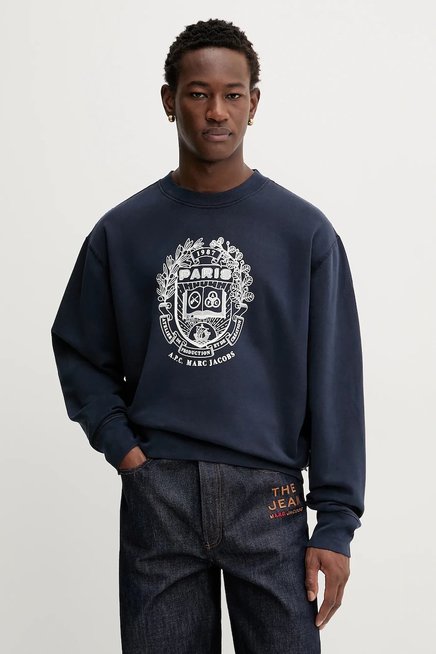 Hanorac bărbați a.p.c. x MARC JACOBS din bumbac Hanorac bărbați a.p.c. x MARC JACOBS din bumbac