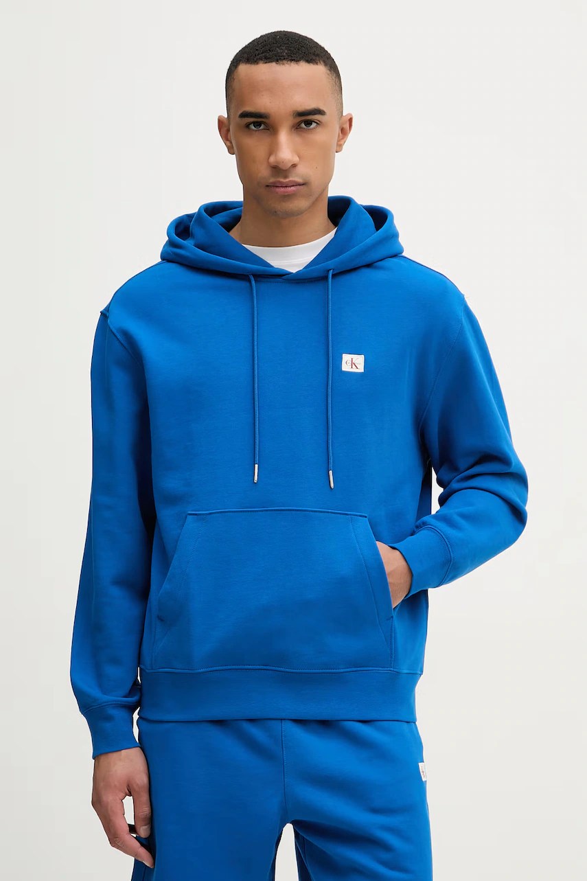 Hanorac bărbătesc din bumbac cu glugă calvin klein jeans Hanorac bărbătesc din bumbac cu glugă calvin klein jeans