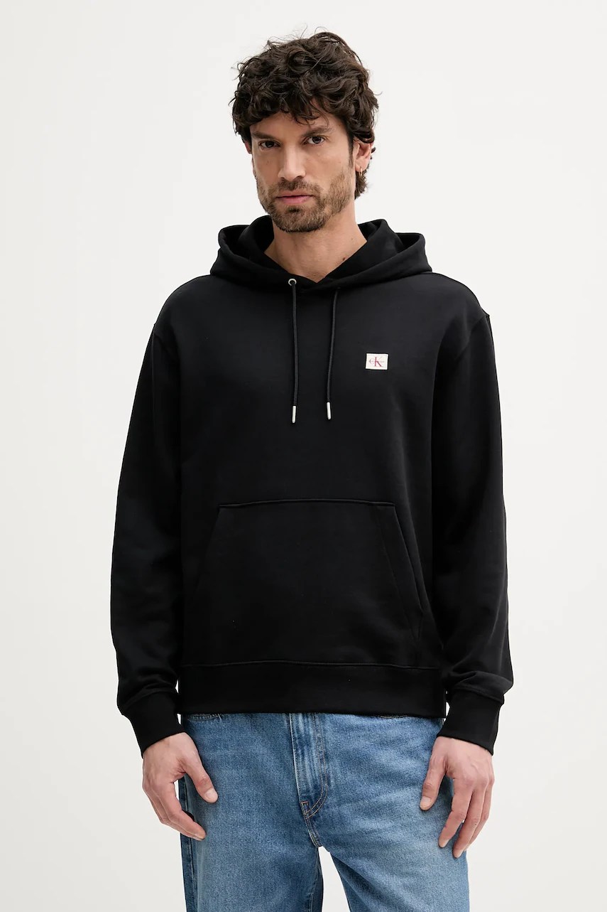 Hanorac cu glugă bărbați calvin klein jeans din bumbac Hanorac cu glugă bărbați calvin klein jeans din bumbac