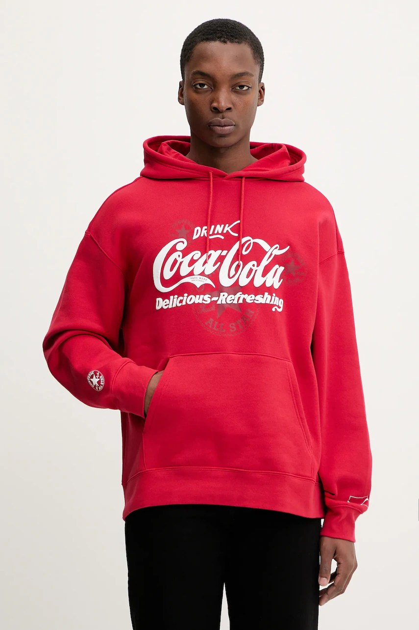 Hanorac de bumbac converse x Coca Cola Hanorac de bumbac converse x Coca Cola