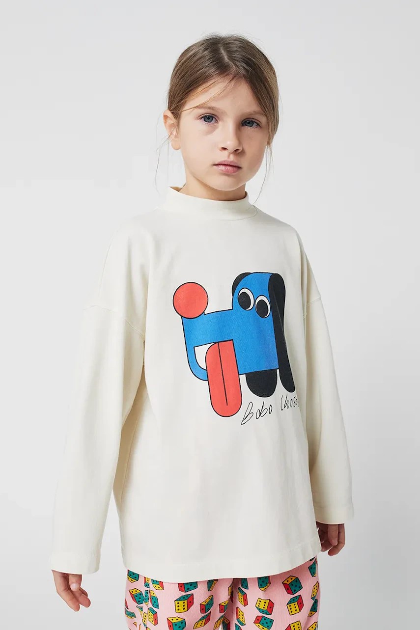 Tricou mânecă lungă bobo choses din bumbac pentru copii Doggy Mate Tricou mânecă lungă bobo choses din bumbac pentru copii Doggy Mate