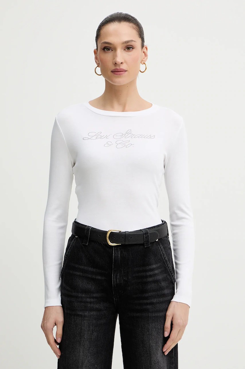 Levi’s bluză cu mânecă lungă din bumbac Levi’s bluză cu mânecă lungă din bumbac