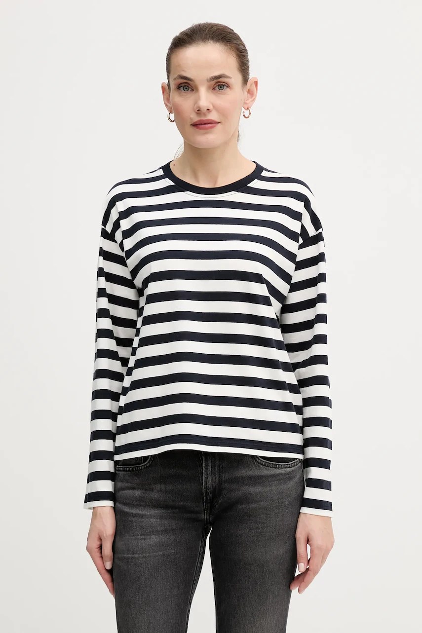 Tricou barbour cu mâneci lungi din bumbac Tricou barbour cu mâneci lungi din bumbac