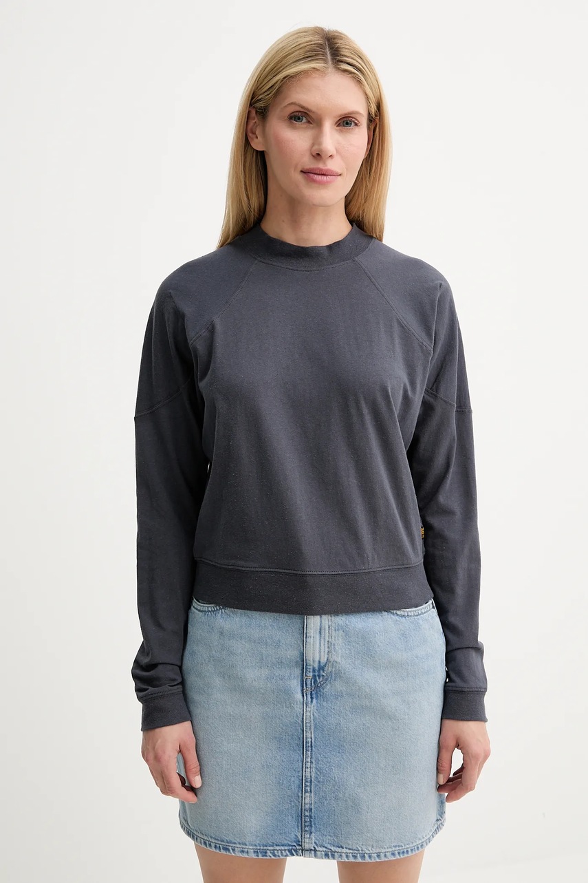 Bluză g-star cu mânecă lungă din bumbac Bluză g-star cu mânecă lungă din bumbac