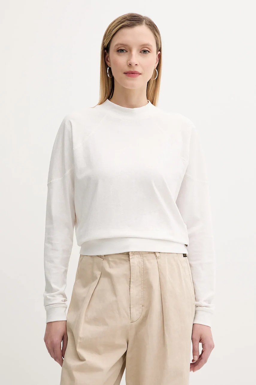 Bluză g-star din bumbac cu mânecă lungă Bluză g-star din bumbac cu mânecă lungă