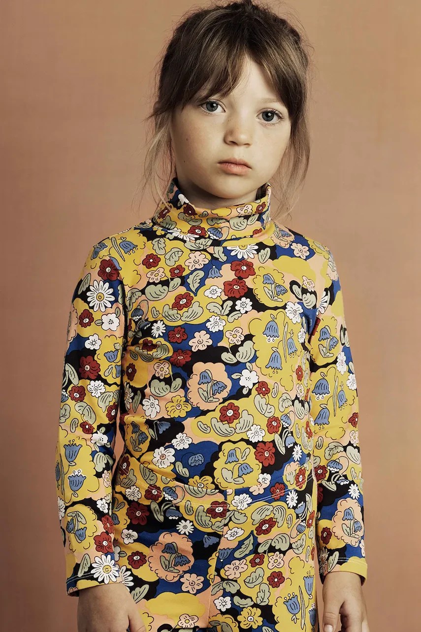 Tricou mânecă lungă mini rodini din bumbac pentru copii Flowers Tricou mânecă lungă mini rodini din bumbac pentru copii Flowers