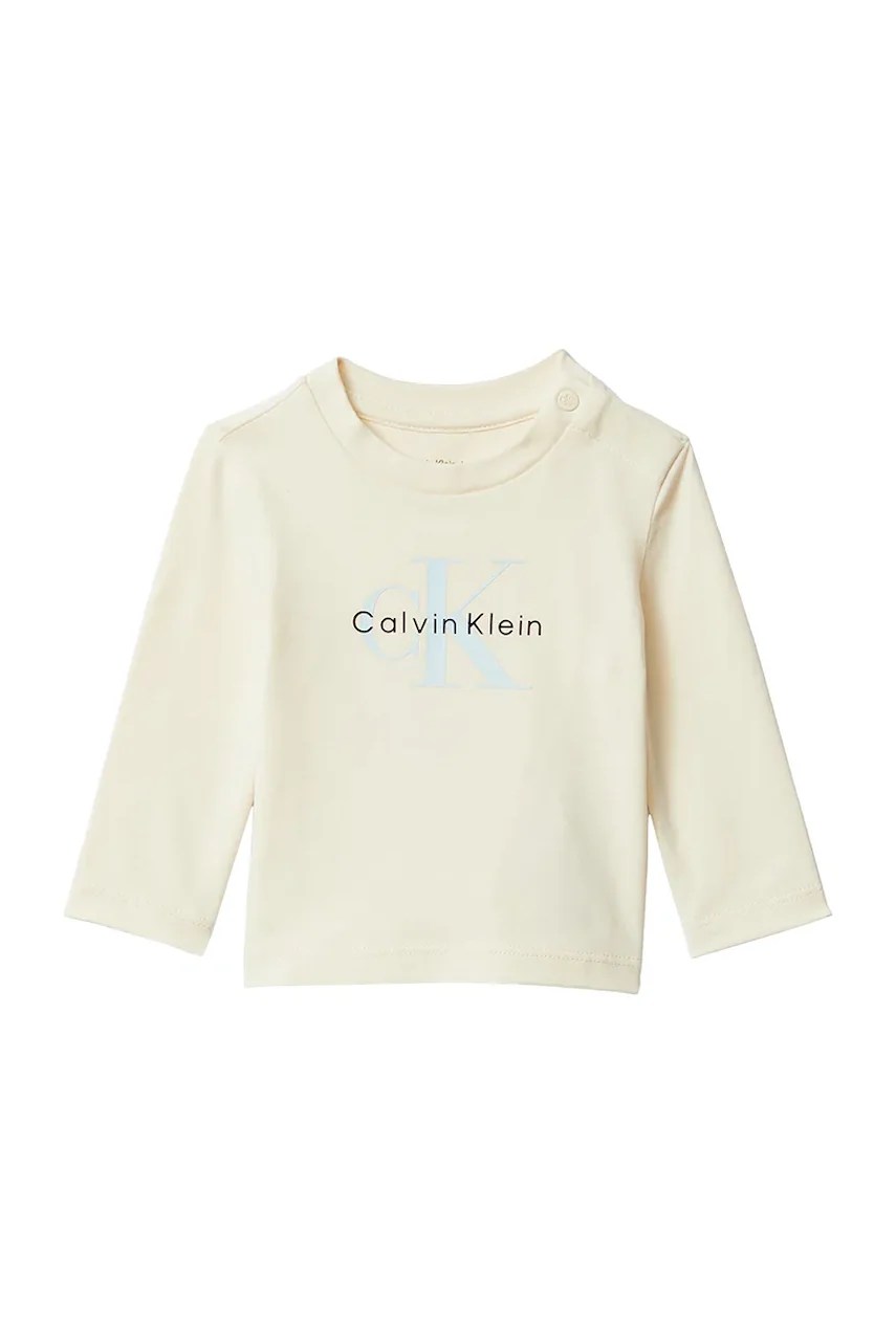 Tricou mânecă lungă calvin klein jeans pentru bebeluși Tricou mânecă lungă calvin klein jeans pentru bebeluși