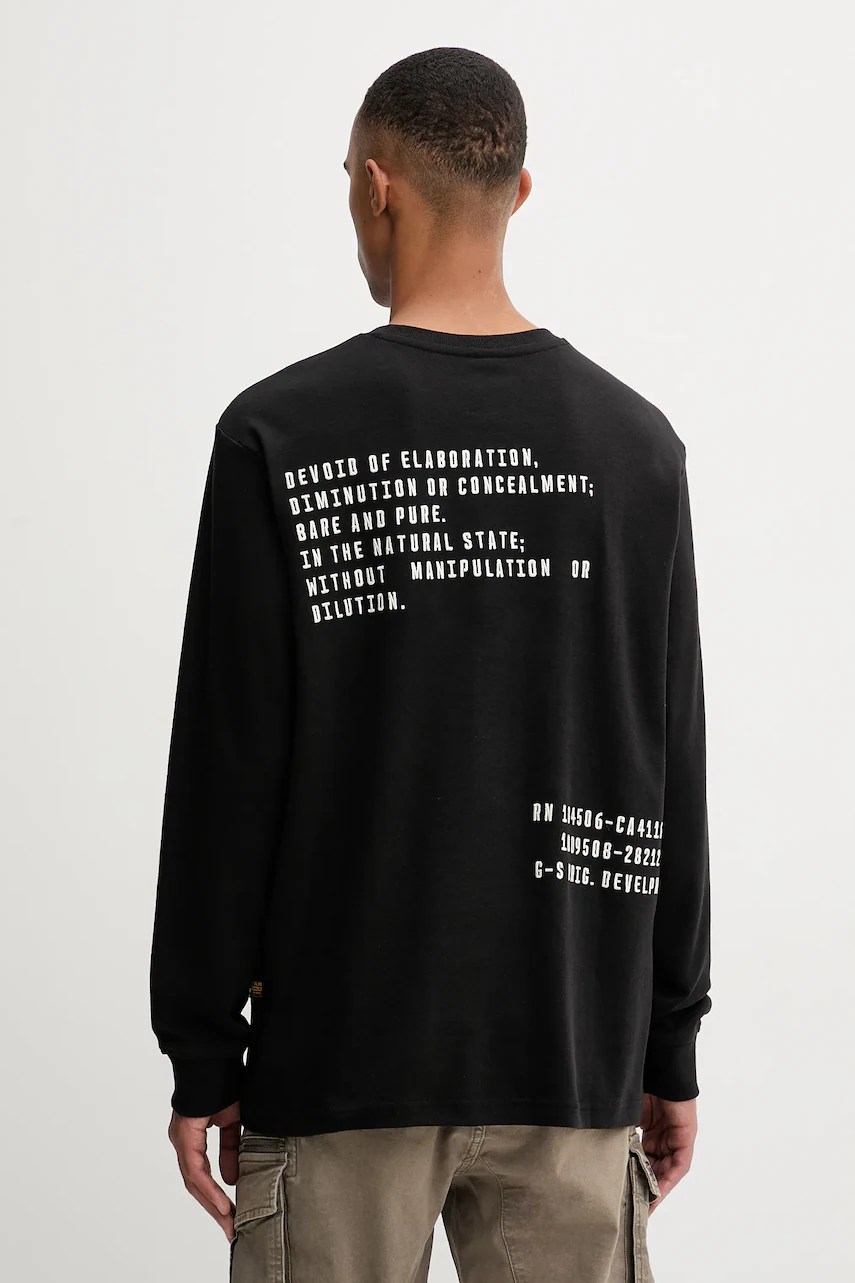 G-star longsleeve din bumbac back embro G-star longsleeve din bumbac back embro