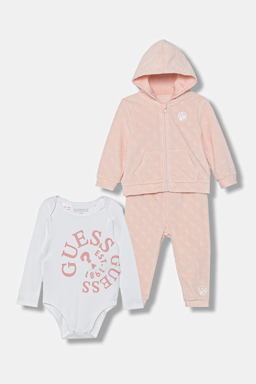Compleu bebe guess 3-piese confortabil Compleu bebe guess 3-piese confortabil