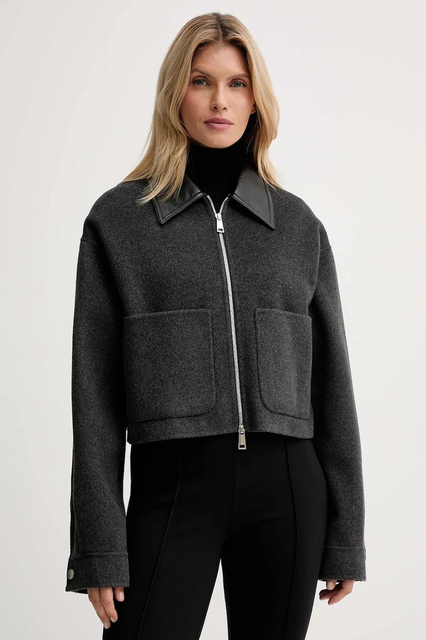 Jachetă nanushka din amestec de lână Jachetă nanushka din amestec de lână