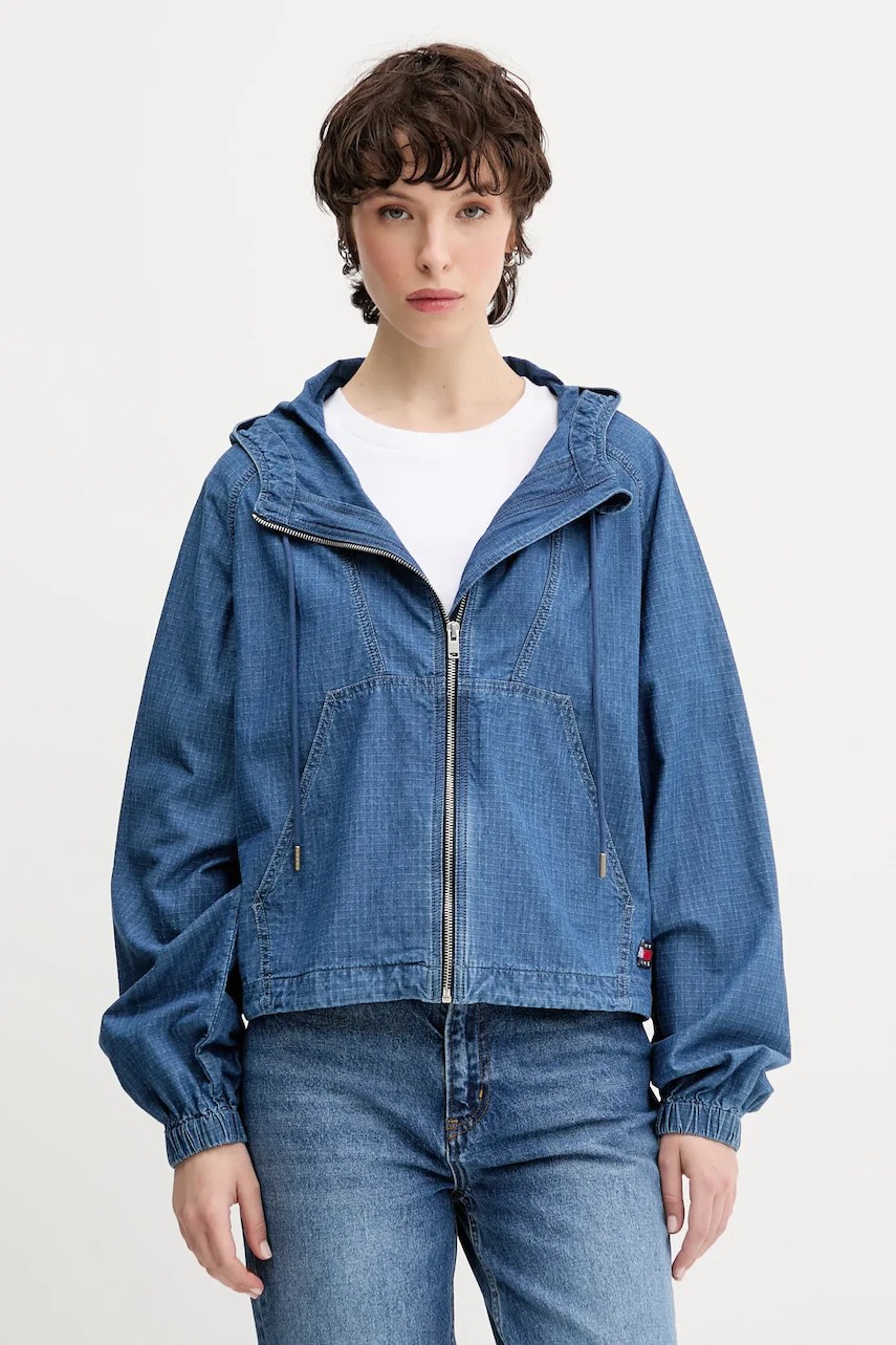 Tommy jeans jachetă oversize din bumbac Tommy jeans jachetă oversize din bumbac