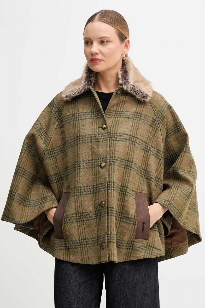 Poncho de lână barbour LILY Poncho de lână barbour LILY