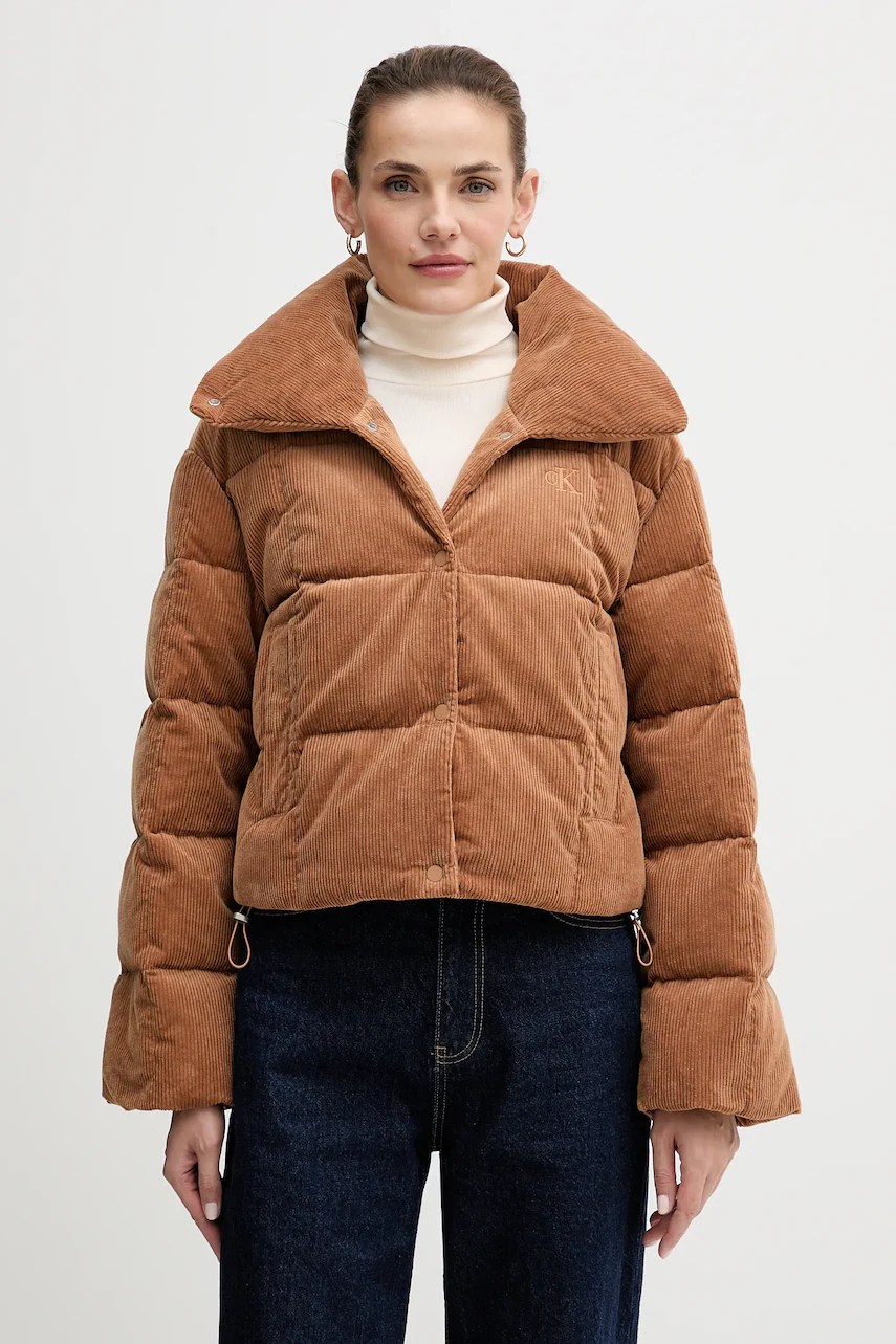 Geacă de puf din catifea calvin klein jeans Geacă de puf din catifea calvin klein jeans