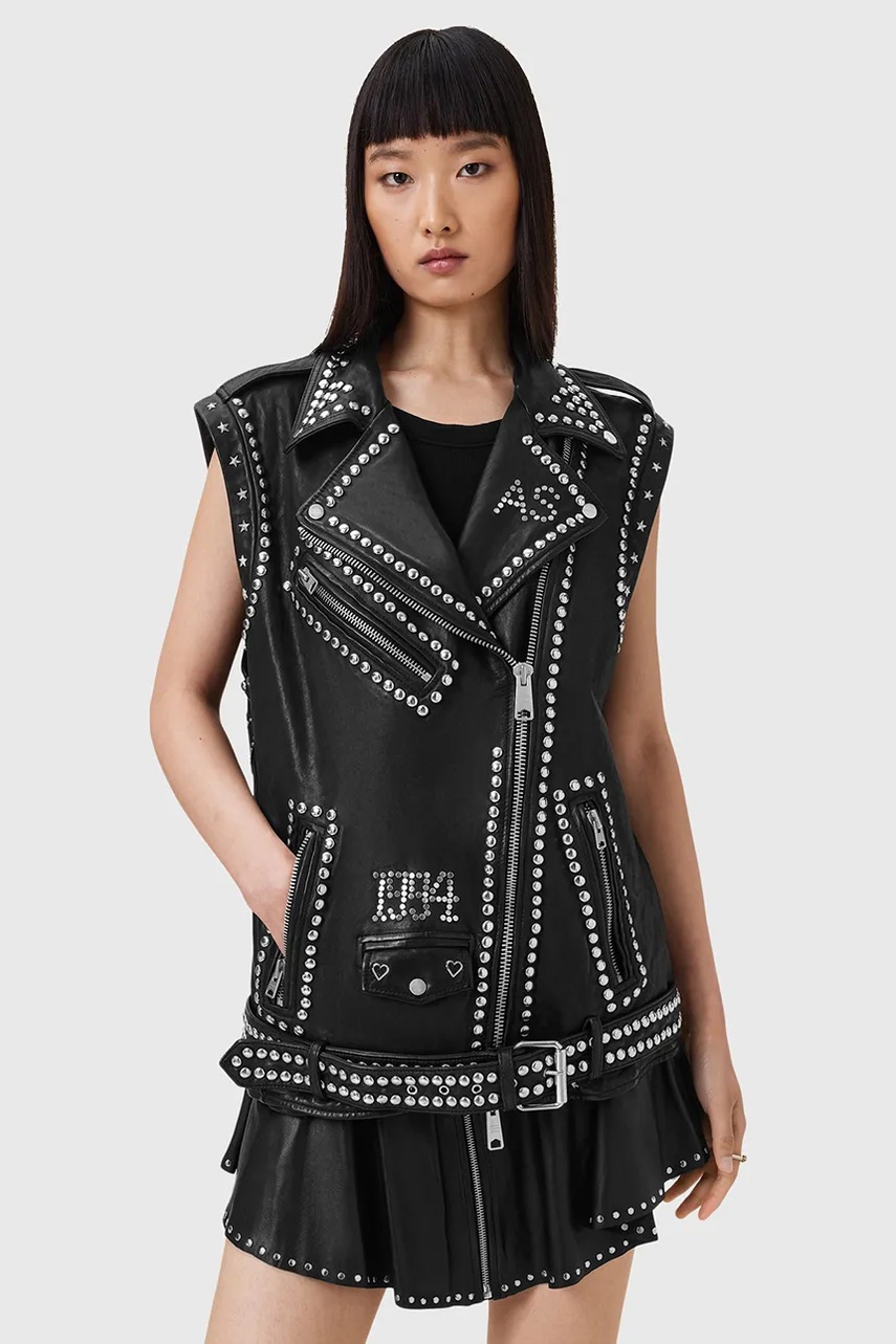 Vestă din piele BILLIE de la AllSaints Vestă din piele BILLIE de la AllSaints