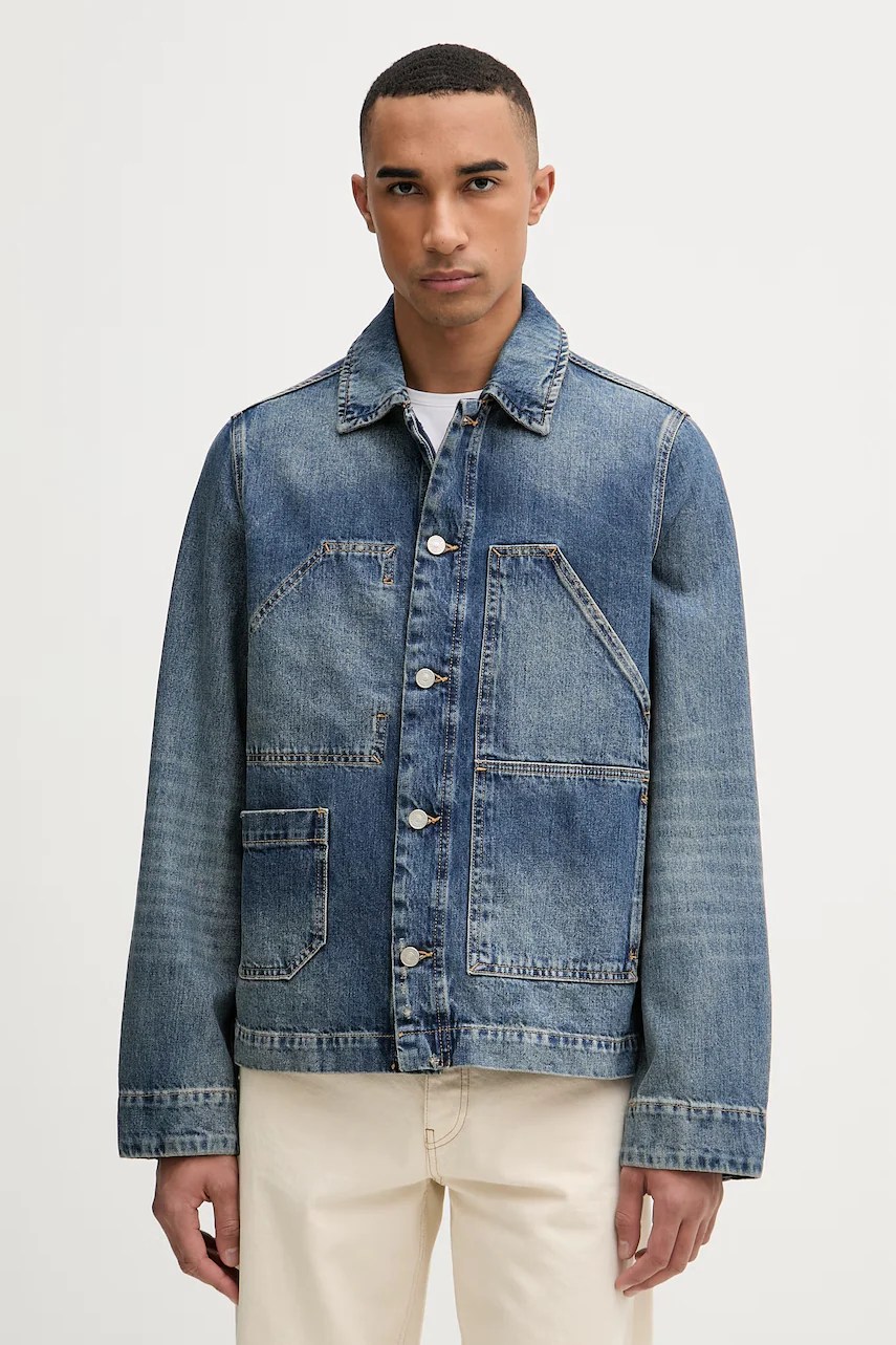 Geacă de blugi bărbătească din bumbac AllSaints EXILE Geacă de blugi bărbătească din bumbac AllSaints EXILE