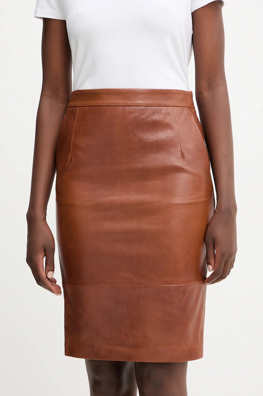 Fustă de piele weekend max mara PAPAILE Fustă de piele weekend max mara PAPAILE