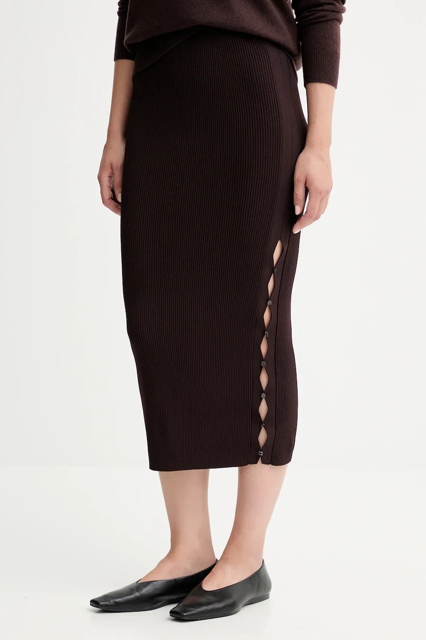 Fustă sessun cu nasture și fermoar Fustă sessun cu nasture și fermoar