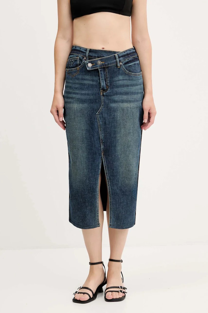 Fustă desigual jeans TWISTED Fustă desigual jeans TWISTED