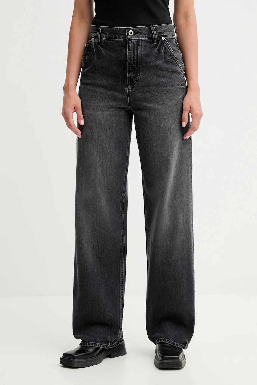 Blugi kenzo x Futura cu talie înaltă Blugi kenzo x Futura cu talie înaltă