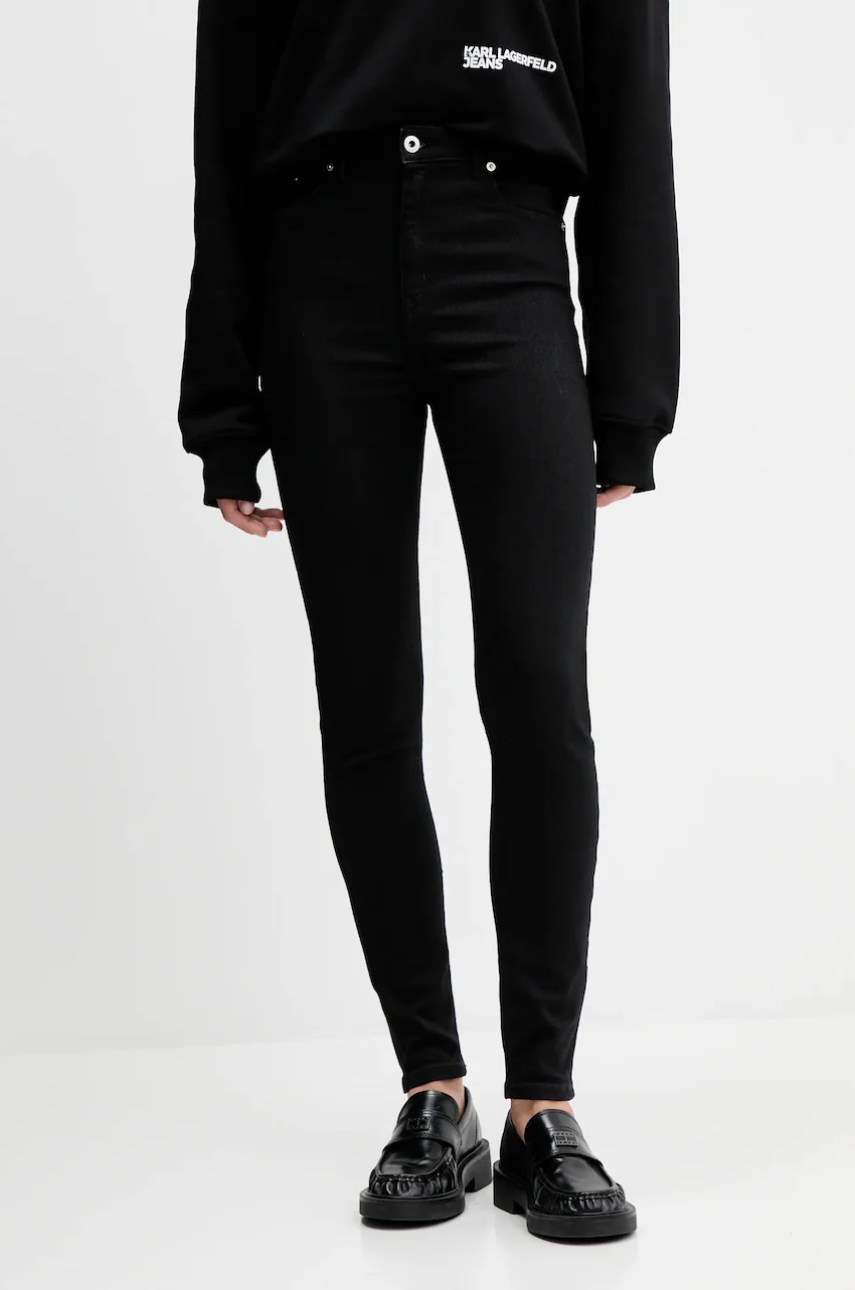 Jeans karl lagerfeld cu talie înaltă Jeans karl lagerfeld cu talie înaltă