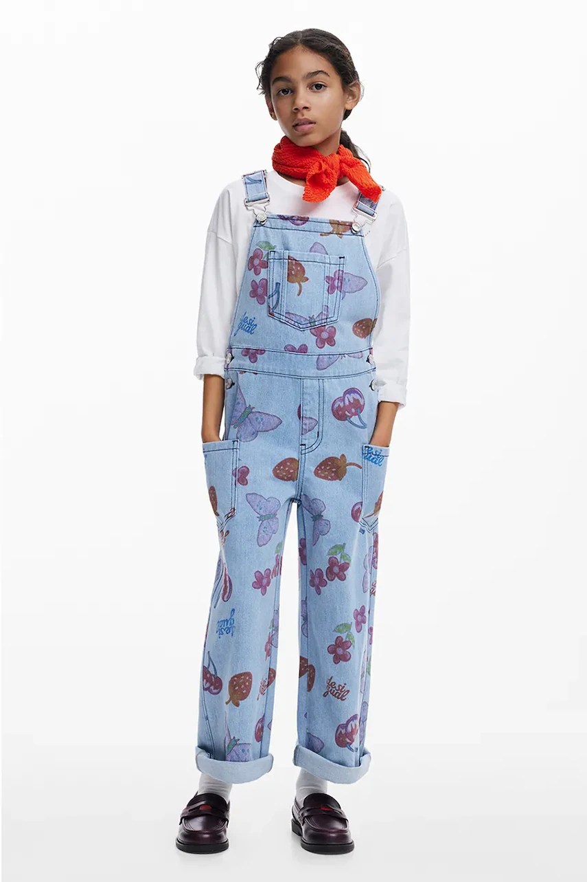 Salopetă din denim desigual pentru copii Salopetă din denim desigual pentru copii