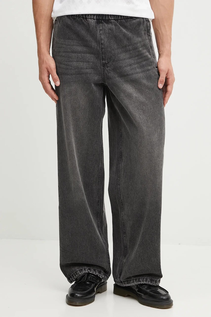 Pantaloni de trening adidas originals din bumbac Adilenium Denim Pantaloni de trening adidas originals din bumbac Adilenium Denim