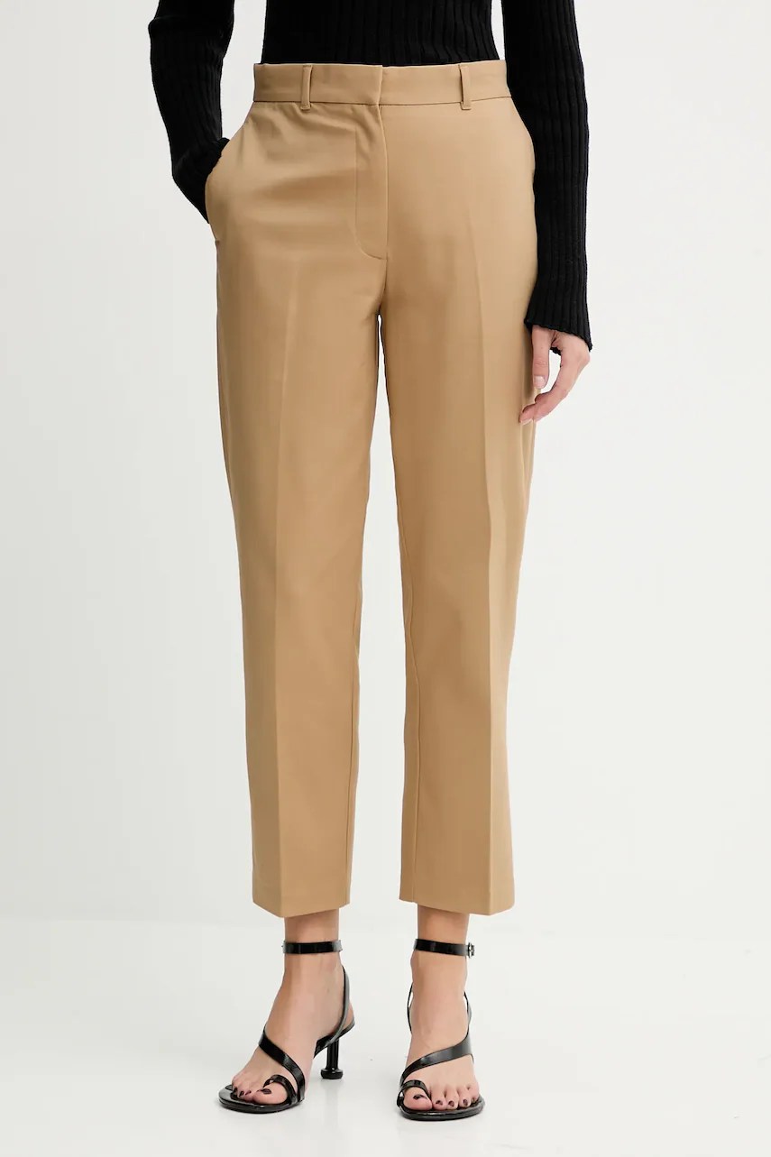 Pantaloni chinos calvin klein pentru damă din bumbac cu elastan Pantaloni chinos calvin klein pentru damă din bumbac cu elastan