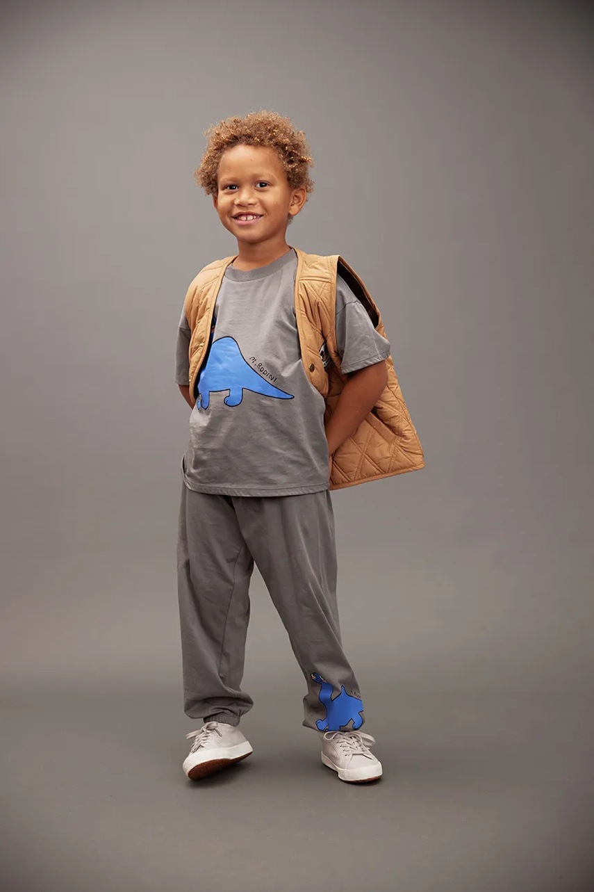 Pantaloni de trening din bumbac pentru copii Dino mini rodini Pantaloni de trening din bumbac pentru copii Dino mini rodini