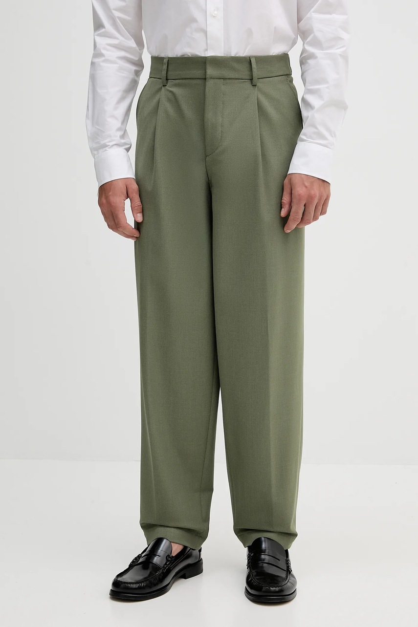 Pantaloni din lână BOSS p-phil-PL-CW-WG-253 Pantaloni din lână BOSS p-phil-PL-CW-WG-253