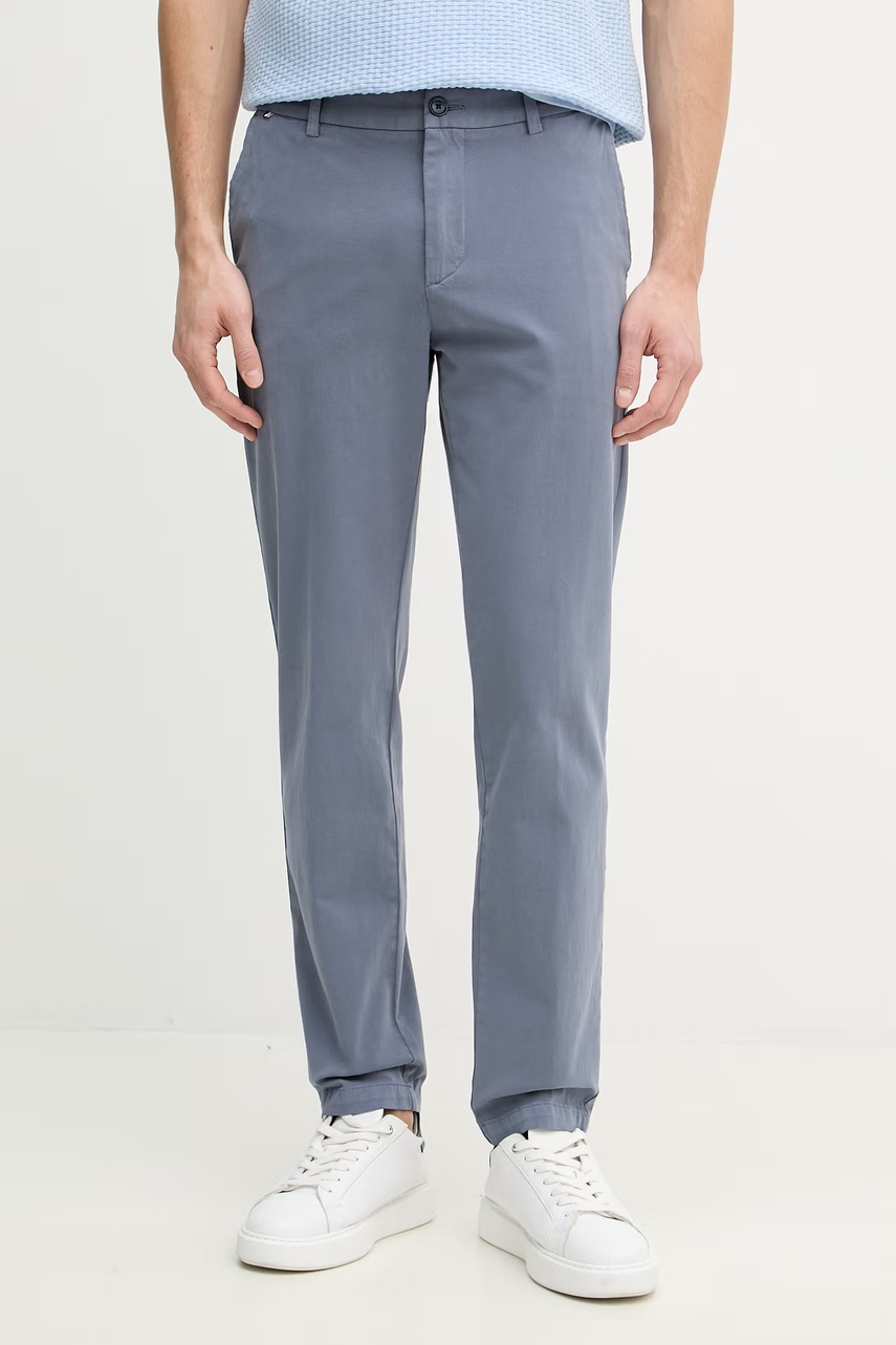Pantaloni chinos bărbați BOSS h-Kane1 din bumbac cu elastan Pantaloni chinos bărbați BOSS h-Kane1 din bumbac cu elastan
