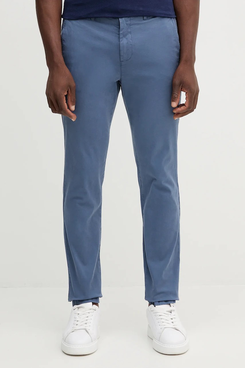 Pantaloni chinos bărbați united colors of benetton din bumbac cu elastan Pantaloni chinos bărbați united colors of benetton din bumbac cu elastan