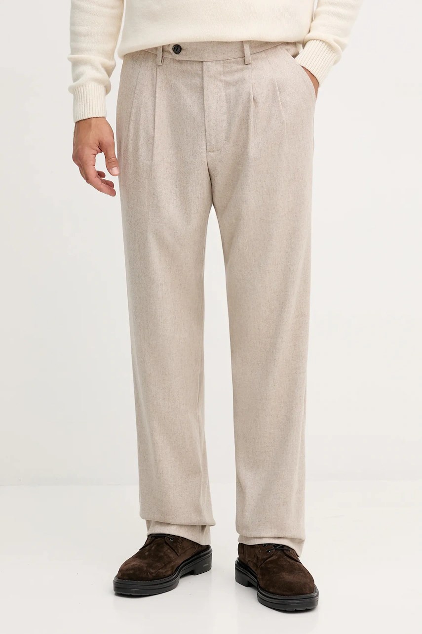Pantaloni cu lână tommy hilfiger Pantaloni cu lână tommy hilfiger